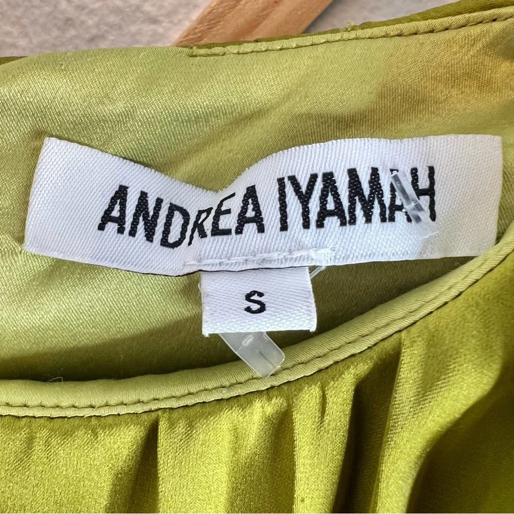 Andrea Iyamah Raffle Pleated Satin Formal Dress - Picture 11 of 13